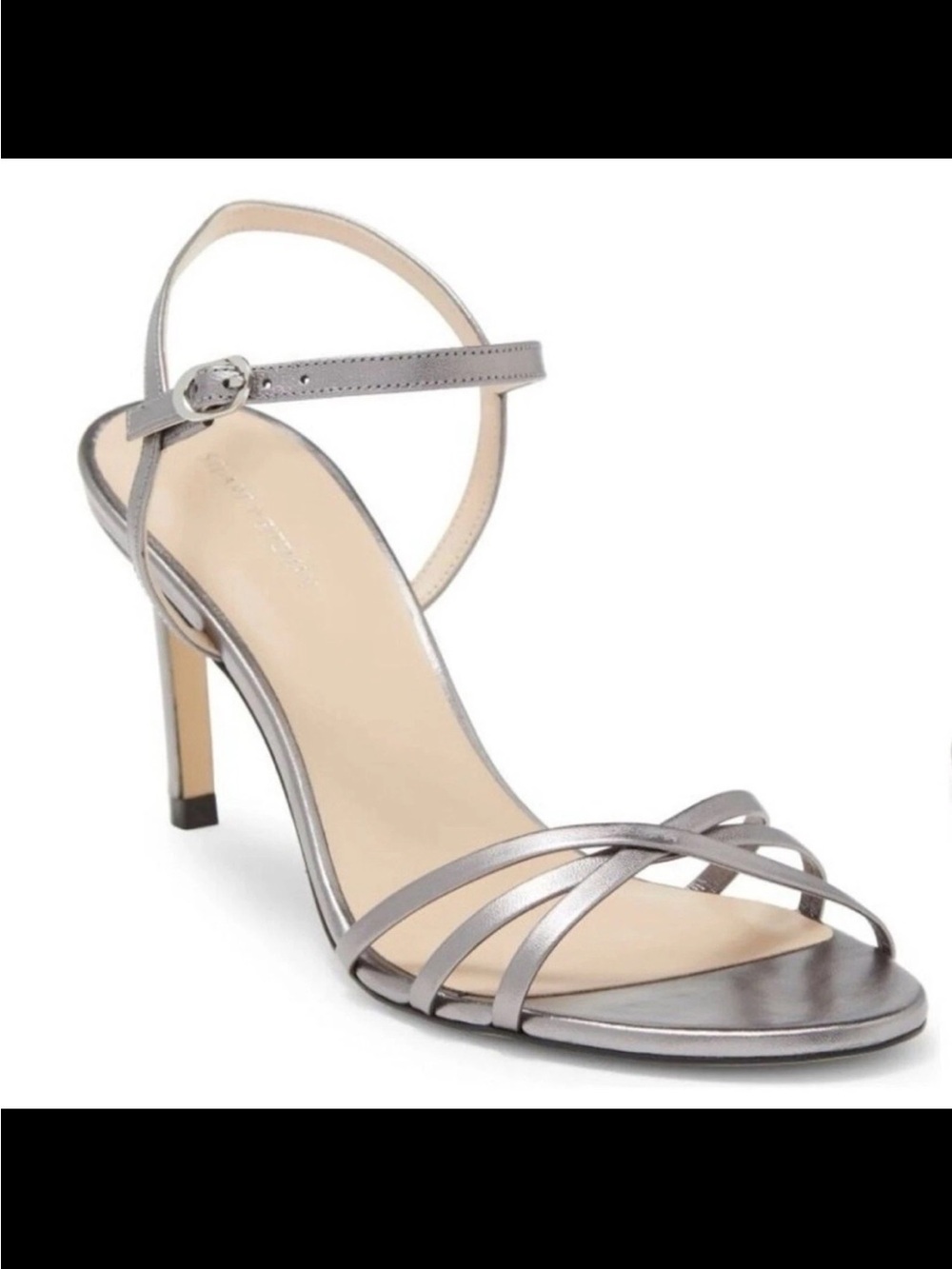 Stuart Weitzman Starla 80 Ankle Strap Sandal Heels Leather Formal Size 8